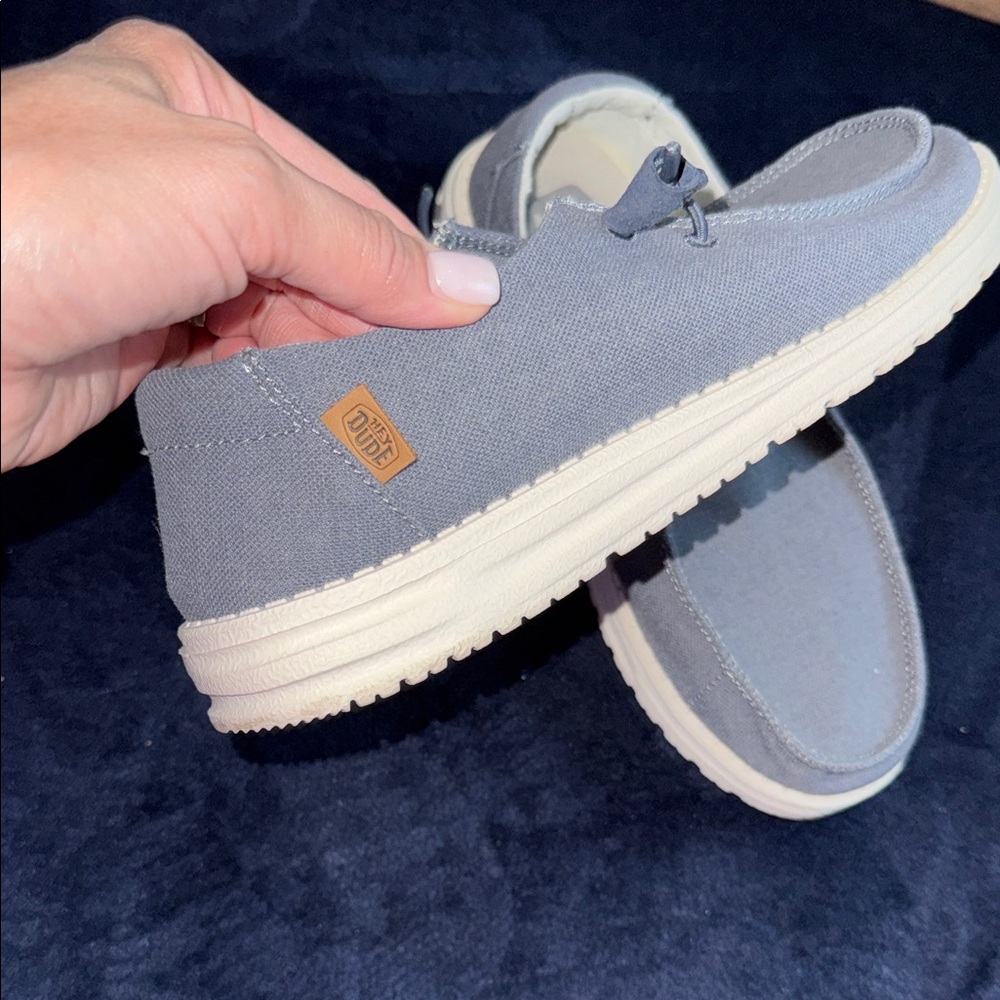 Hey Dude Blue Slip-On Loafers 8 - Picture 5 of 5